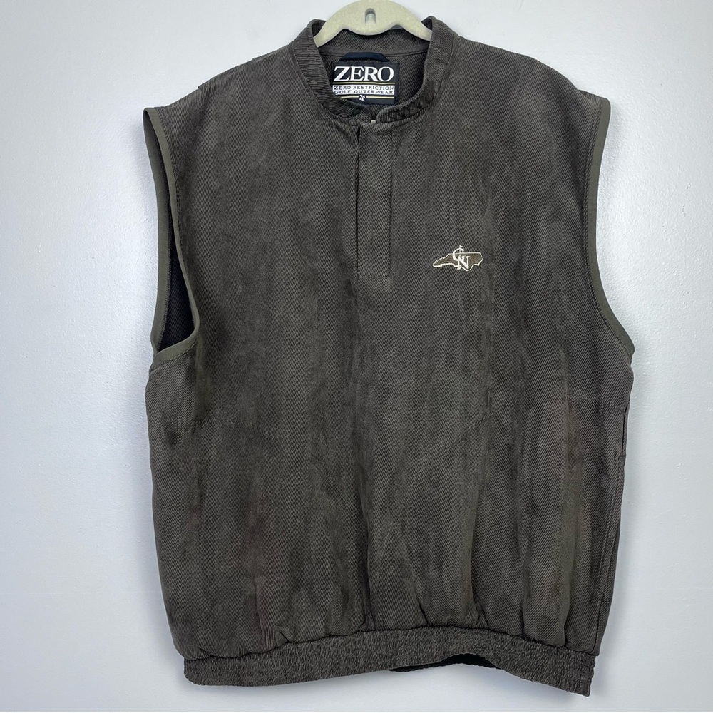 Zero Restictions Golf Outerwear Men's 1/4 Snap Polysuede Vest Size XL Activewear